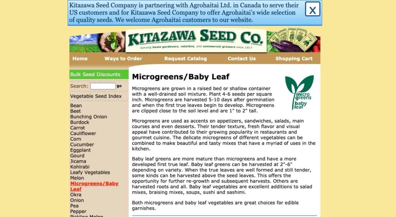 Kitazawa Seed Company | Vegetable & Herb Seeds