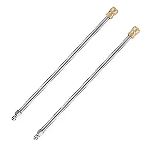 RIDGE WASHER Pressure Washer Extension Wand, 17 Inch Stainless Steel 1/4 Inch Quick Connect, 2 Pack