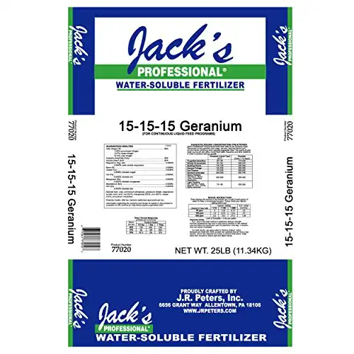 Jack's Professional Geranium 15-15-15 Fertilizer, 25 lbs